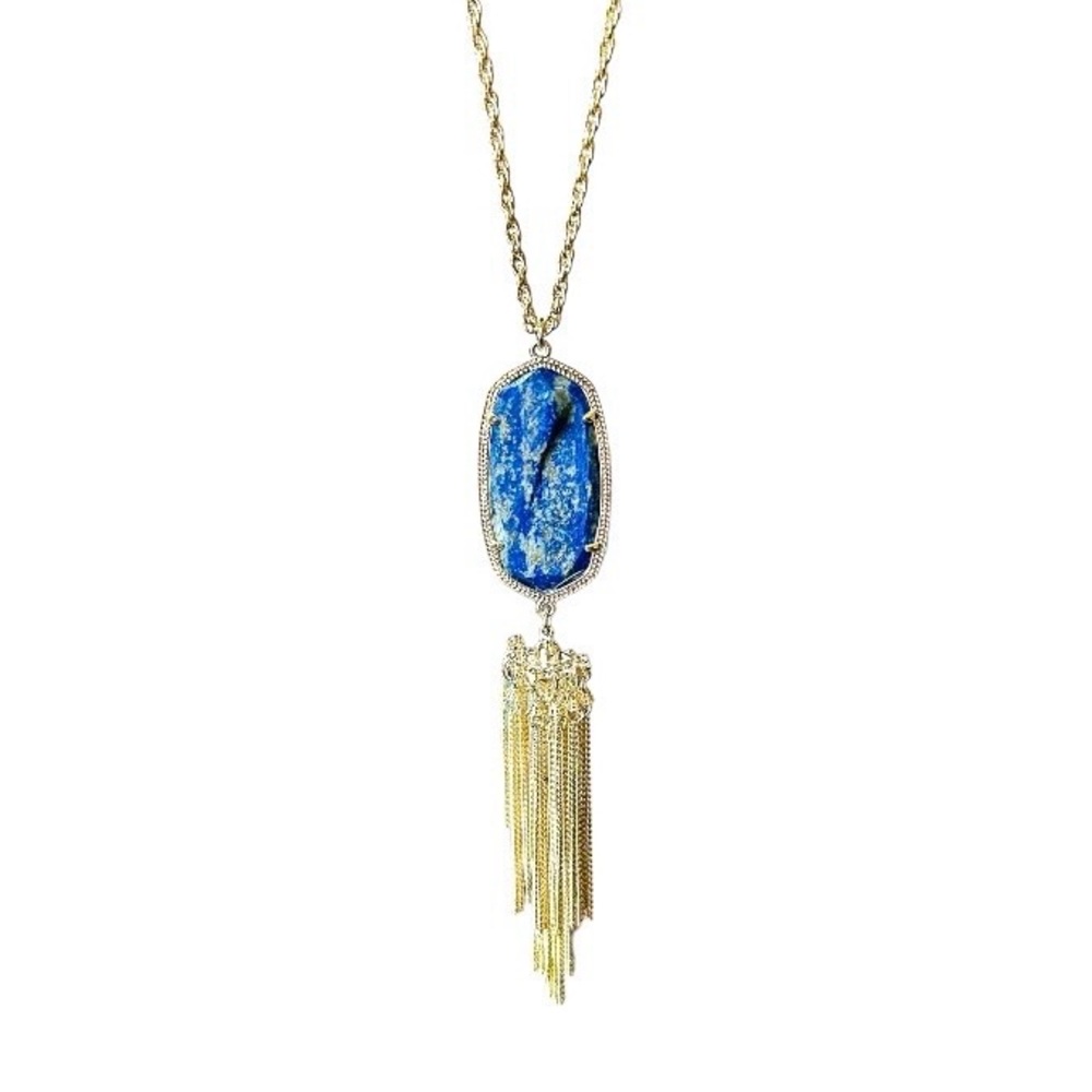 Kendra Scott Raw Cut Blue Lapis Rayne Necklace NEW